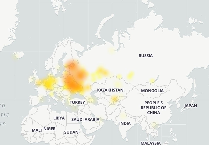 Карта сбоев ютуб